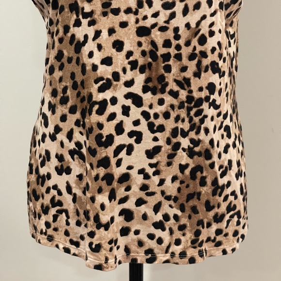 Carmen Marc Valvo M Leopard Print Sleeveless Top with Stretch 400 - Picture 3 of 8